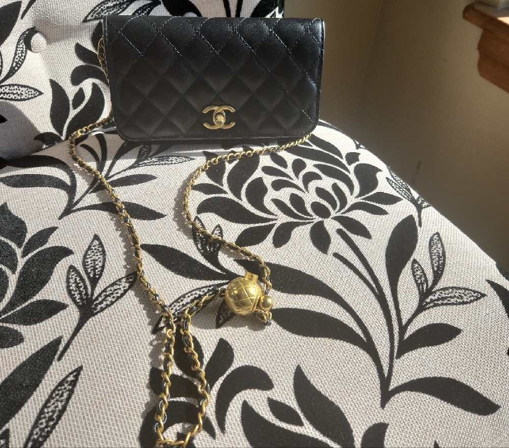 Chanel Black Quilted Crossbody with Gold Chain